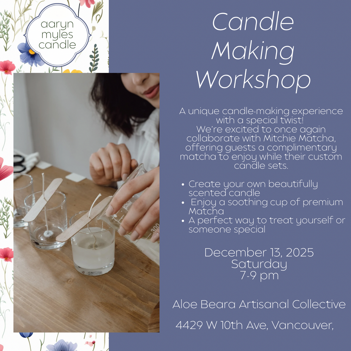 Candle Making Workshop at Aloe Beara - December 13 (Saturday)