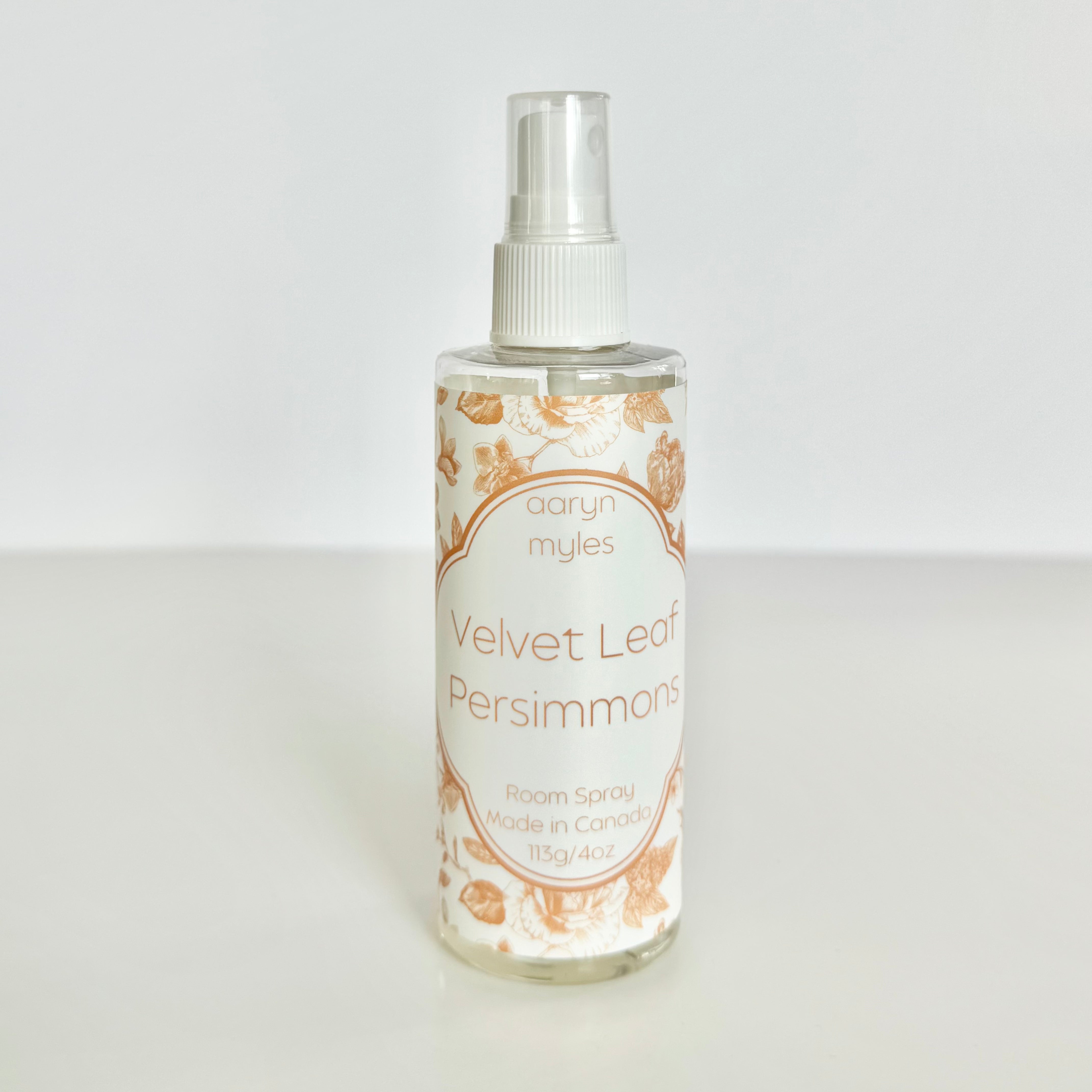 Velvet Leaf + Persimmons - Room Spray – Aaryn Myles Candle