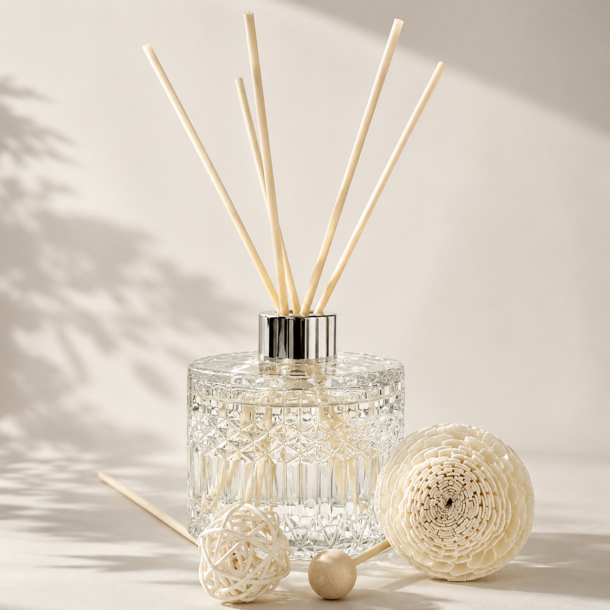 Jasmine + Saffron - Diffuser (Vintage Inspired Glass Collection)