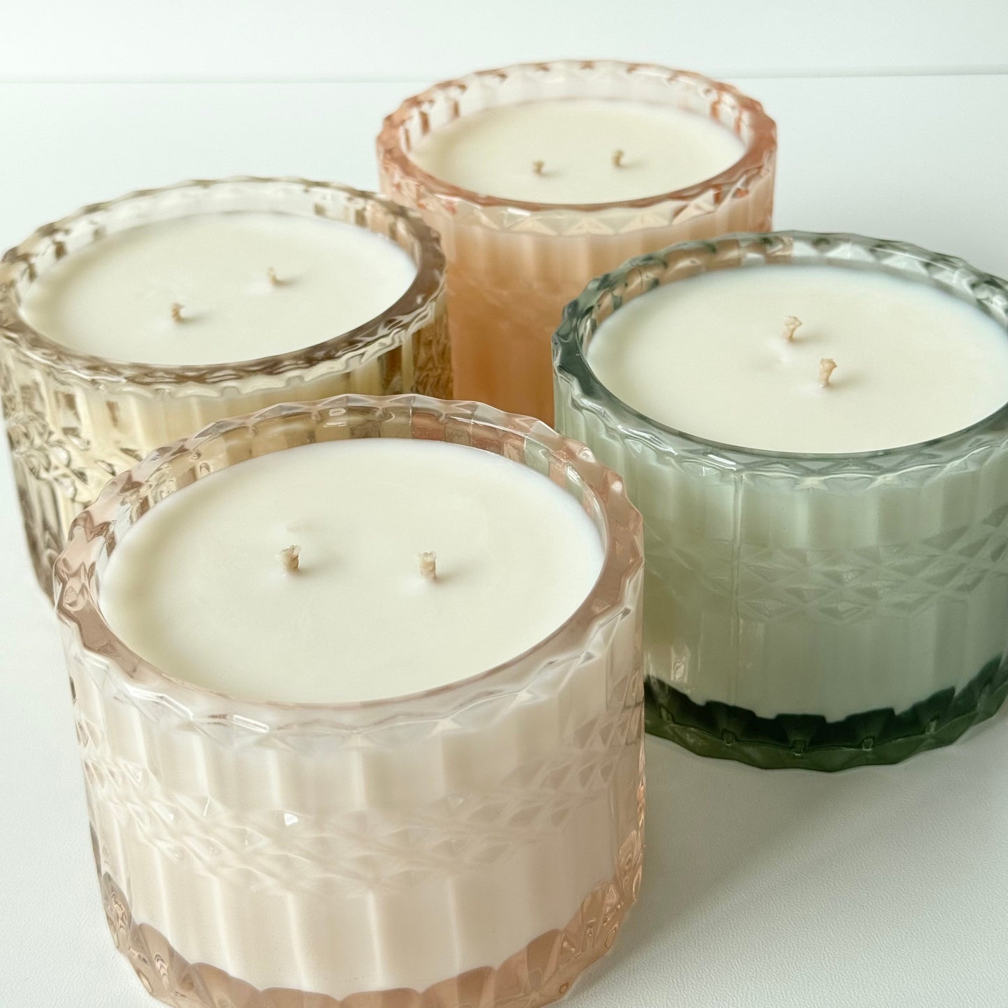 Velvet Leaf + Persimmons - Vintage Inspired Glass Vessel