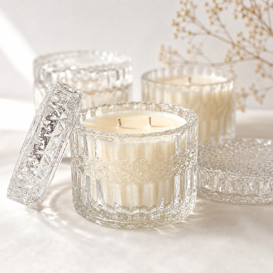 Amber + Sandalwood - Vintage Inspired Glass Collection