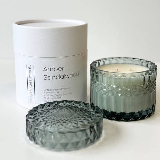 Amber + Sandalwood - Vintage Inspired Glass Collection