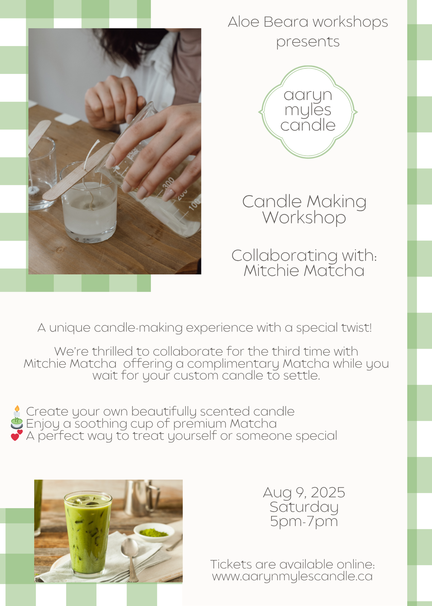 Candle Making Workshop at Aloe Beara - Aug 9th (Saturday)